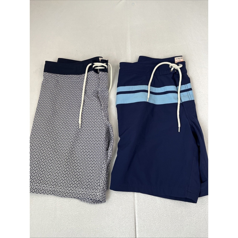 J.Crew Shorts Mens 34 Navy Blue Flex Swimwear Swim Trunks Mesh Lot of 2